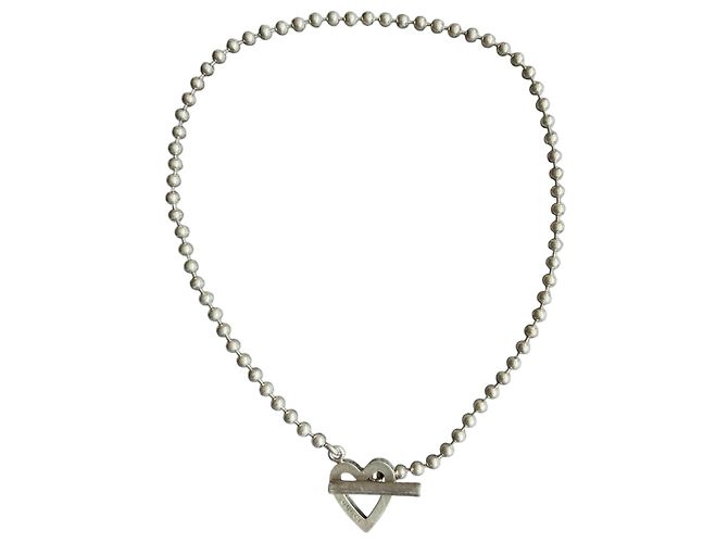 Gucci Collana Cuore Toggle in Argento Sterling Silver hardware