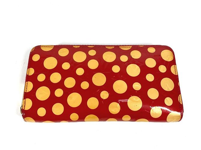 Cartera Zippy Louis Vuitton Vernis Dot Infinity Blanco Roja
