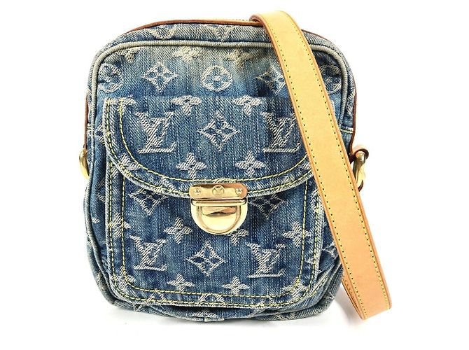 Bolso Camera Louis Vuitton Monogram Denim Azul