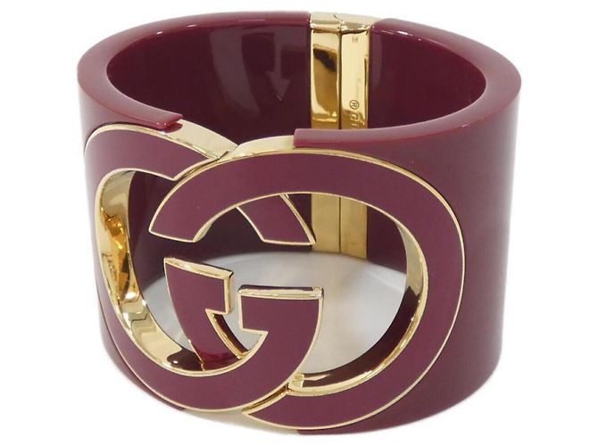 Bracciale rigido Interlocking Gucci Rosso D'oro 