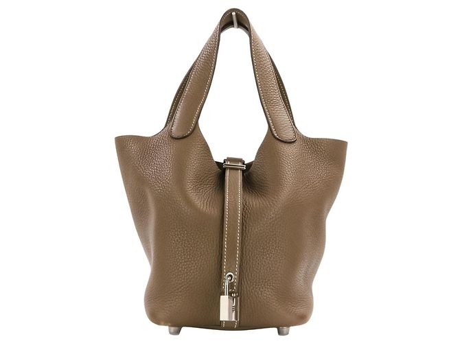 Hermès Sac à main Hermes Picotin Lock PM Taupe