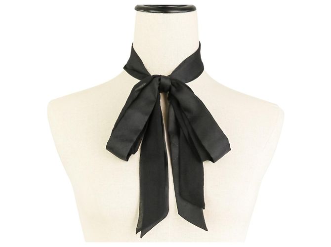 Fiocco a nastro in seta Chanel Coco Mark Nero