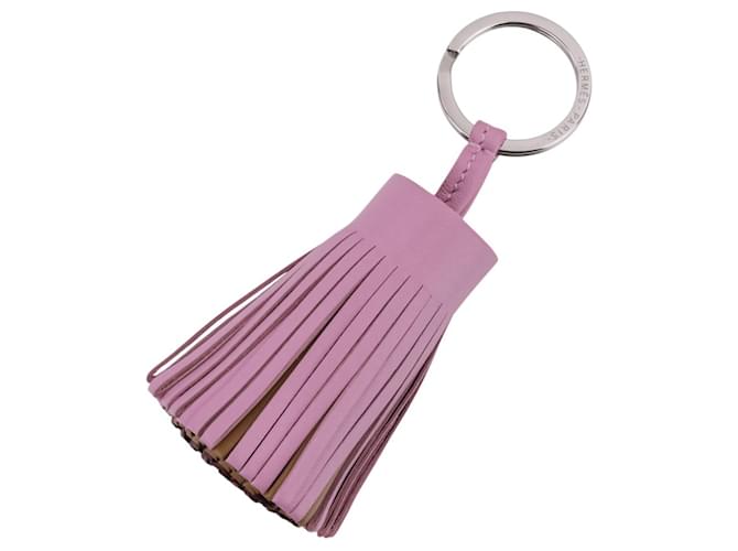 Hermès Hermes Carmen Tricolor Keyring Accessory Bag Charm Pink Red Beige 