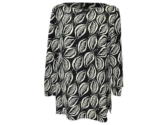 Etro Leaf Print Dress in Multicolor Silk