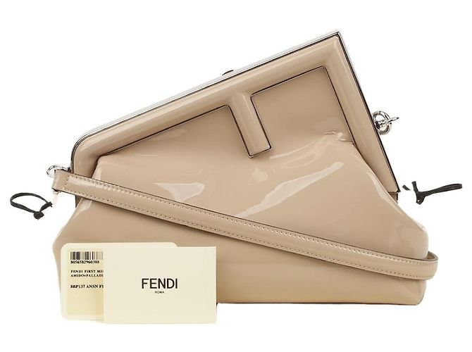 Fendi Prima borsa a tracolla midi Marrone 