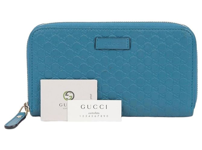 Gucci Portafoglio lungo Microshima Blu