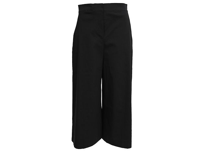 Theory Hose aus schwarzem Leinen