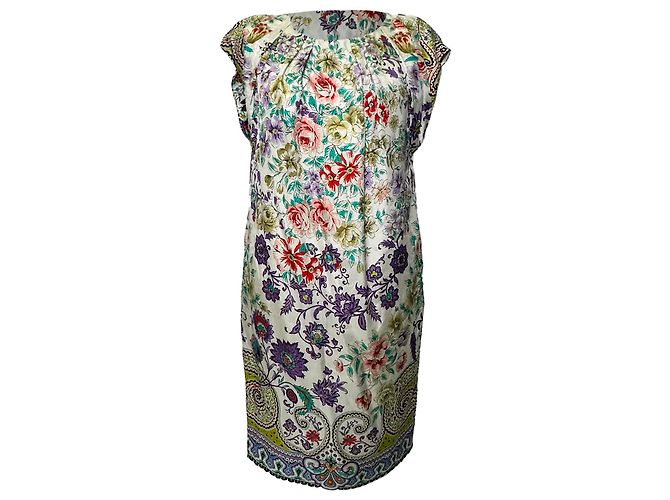 Etro Printed Dress in Multicolor Silk