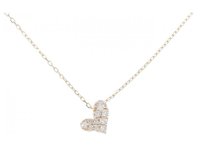 Autre Marque Collar de oro rosa K10 y diamantes