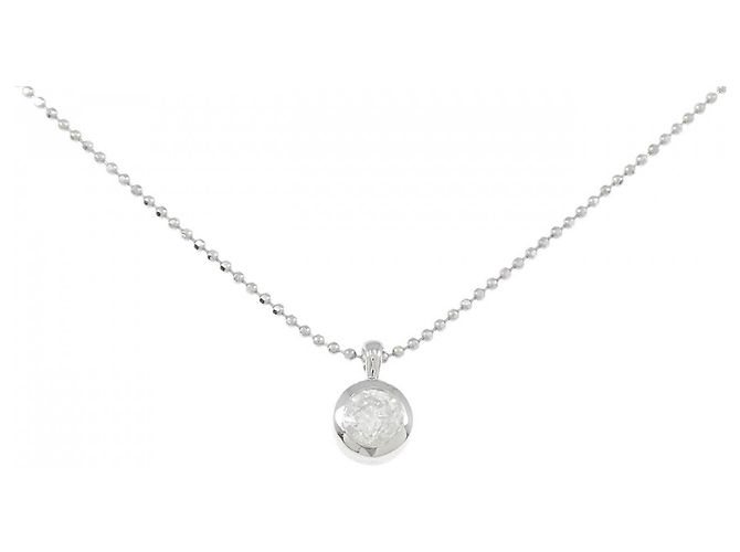 Autre Marque Collana con Diamanti Pt900 Pt850 Argento