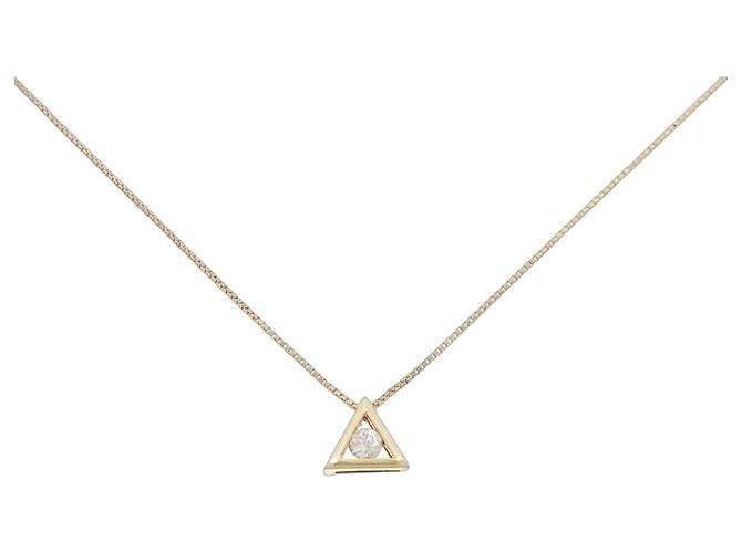 Autre Marque Collar de Diamante Au750 Dorado