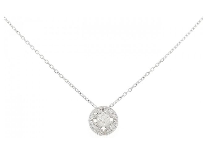 Autre Marque Diamant-Halskette PT900 PT850 Silber