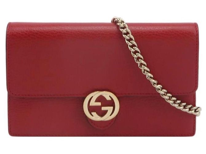 Gucci Marmont red leather wallet