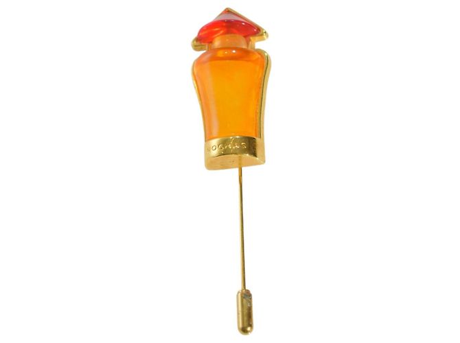 Rochas Paris Broche Tocade Frasco de Perfume Roja Dorado Naranja