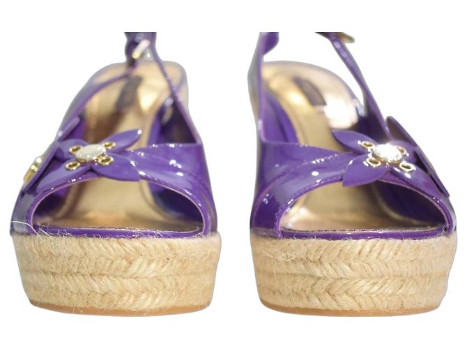 Louis Vuitton Espadrilles Slingback Monogramme Floral Violet