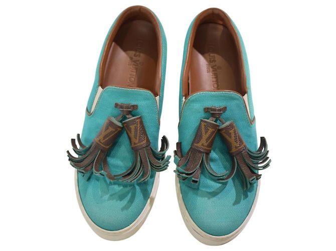 Louis Vuitton Sneakers Slip-On Monogram Turchese Marrone Monogramma