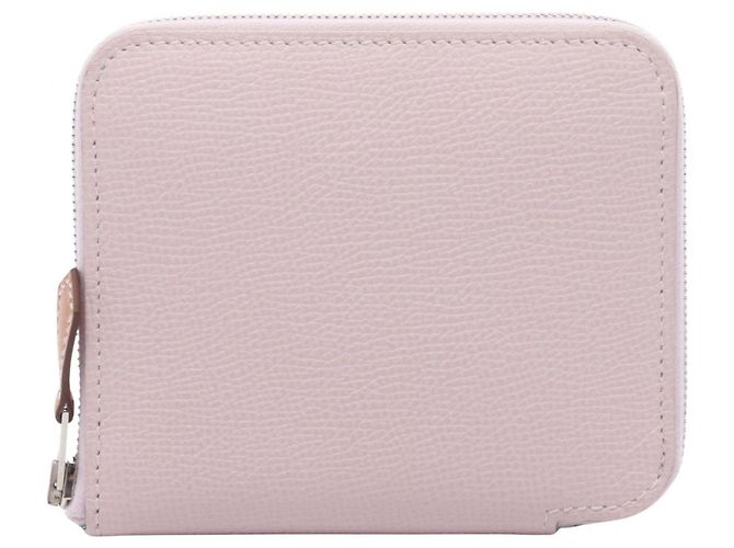 Hermès Cartera redonda de seda Azap Compact Hermes Rosa