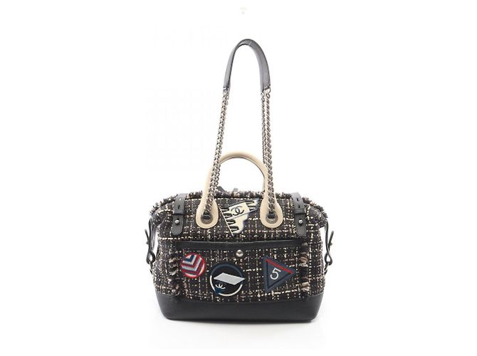Borsa Bowling Airline Chanel Nero Bianco
