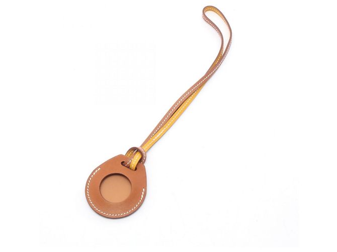 Hermès Hermes Apple AirTag Charm Brown Yellow 