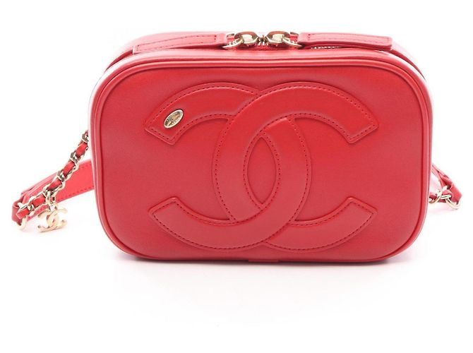 Riñonera con cadena Chanel Coco Mark Roja
