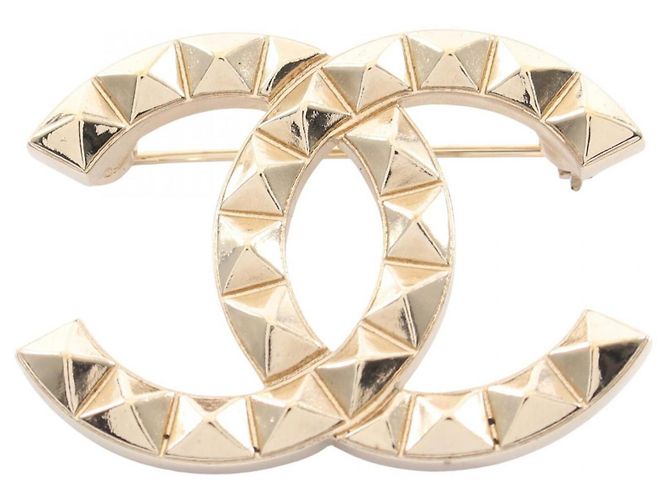Timeless Spilla Chanel Coco Mark placcata oro D'oro