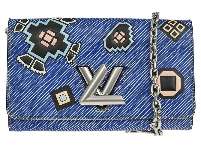 Louis Vuitton Twist Chain Edizione Limitata in Pelle Epi Azteque Blu