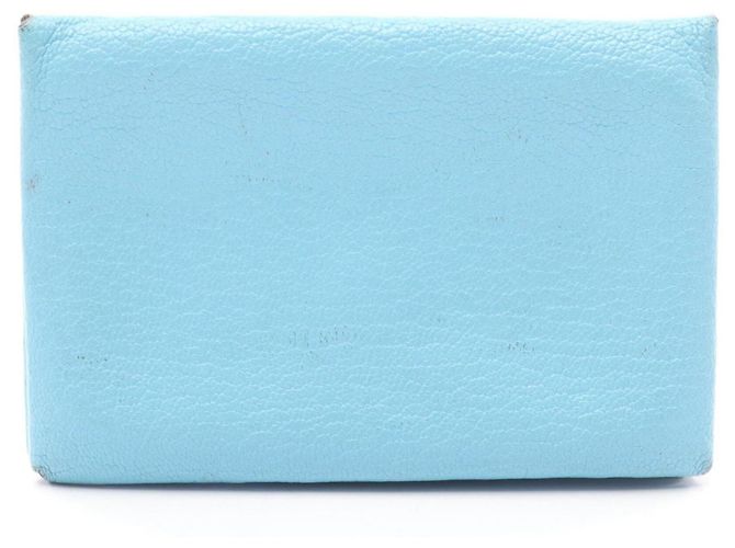 Hermès Hermes Calvi Celeste Coin Purse Blue Light blue