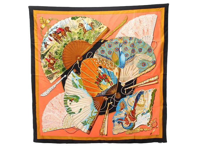 Hermès Sciarpa Hermes Carre 90 BRISE de CHARME Nero Multicolore