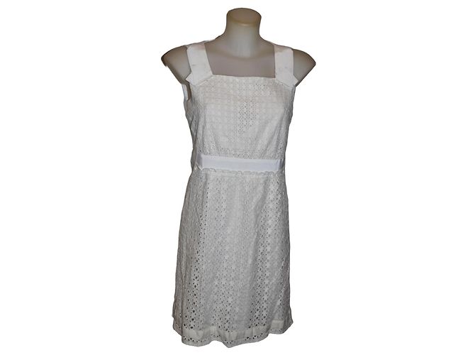 Vestido de encaje blanco Elie Tahari
