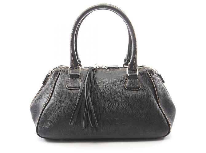 Borsa Tote Chanel in pelle nera Nero