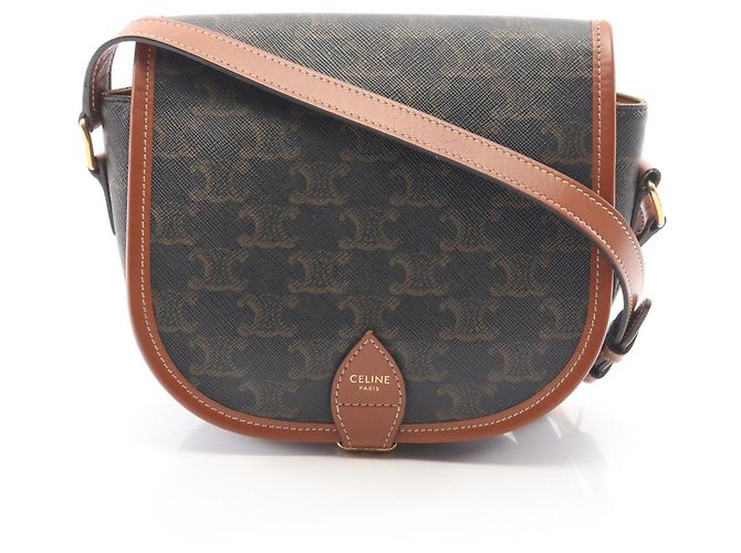 Céline Sac Celine Folco Medium Marron Noir