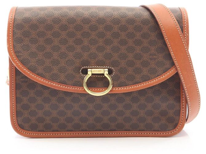 Céline Sac à épaule Celine Macadam Marron