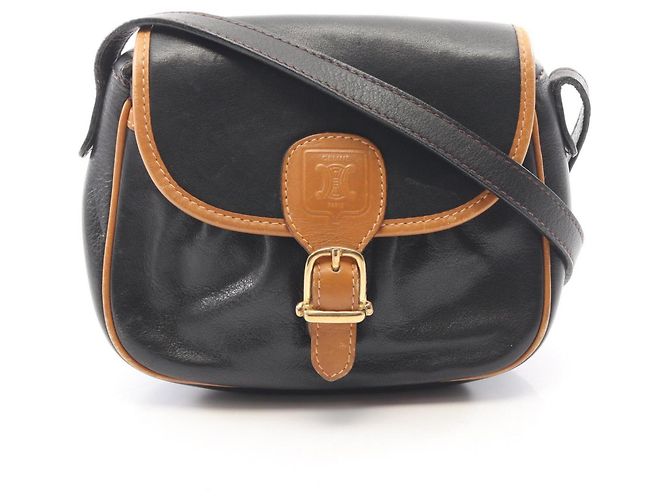 Céline Borsa a Spalla Celine Macadam Marrone Nero 