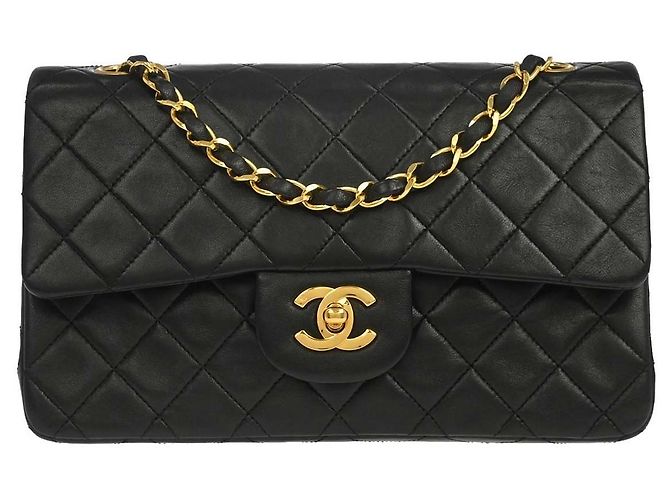 Classique Chanel Timeless - Classic Double Flap Leather medium Noir