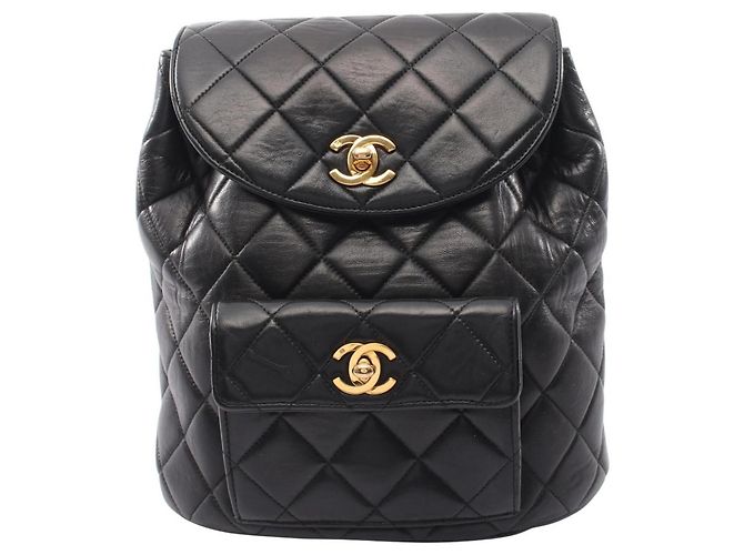 Sac à dos/Sac à main Chanel Matelassé Turnlock Chain Noir