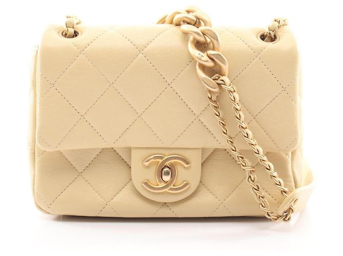 Borsa a Spalla Chanel Mini Matelassé Giallo