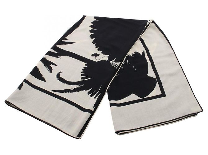 Hermès Sciarpa Carré Géant 140 Brazil Tattoo Hermes Nero Crudo