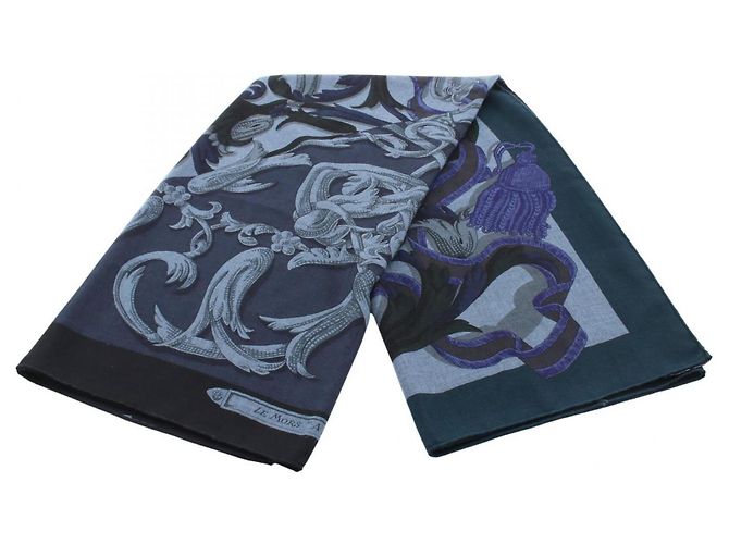Hermès Carré Géant 140 LE MORS A LA CONETABLE d'Hermes Multicolore Bleu Marine