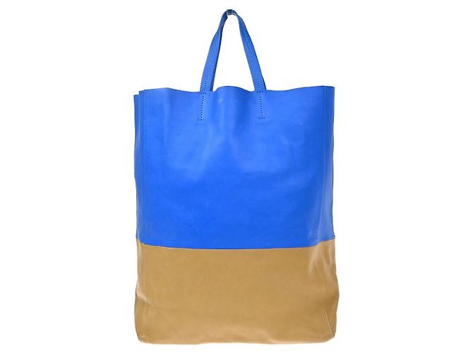 Céline Celine Vertical Bi-Cabas Tote Leder Large Mehrfarben