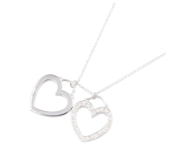 Tiffany & Co. Double Heart Halskette Weiß