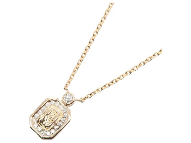 Collier Harry Winston HW Logo Diamond Doré