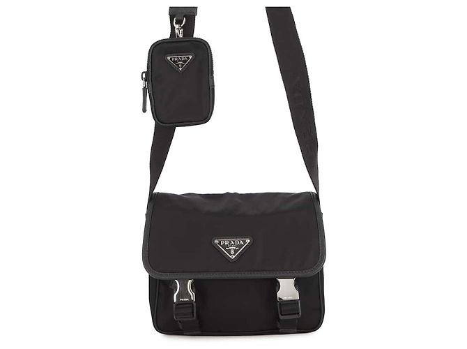 Borsa a tracolla in Re-Nylon nero Prada