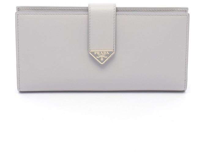 Prada Bi-fold Long Wallet Brown