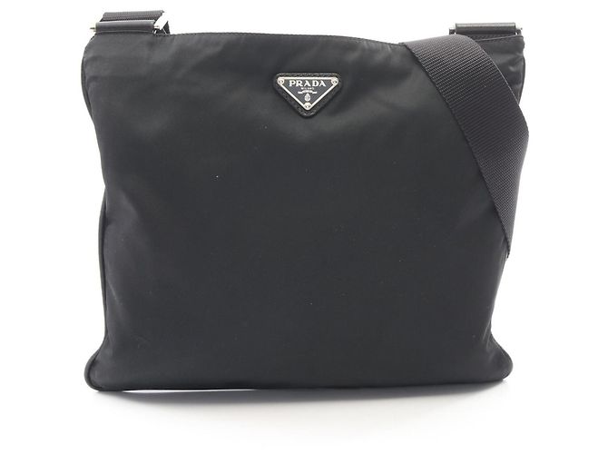 Borsa a tracolla con logo Triangle Prada Nero