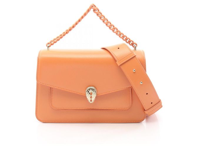 Bulgari Bolsa 2-Way Bvlgari Serpenti Forever Laranja