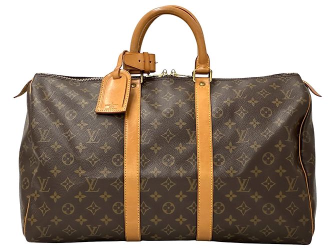 Keepall Bolsa Boston Louis Vuitton Marrom Monograma