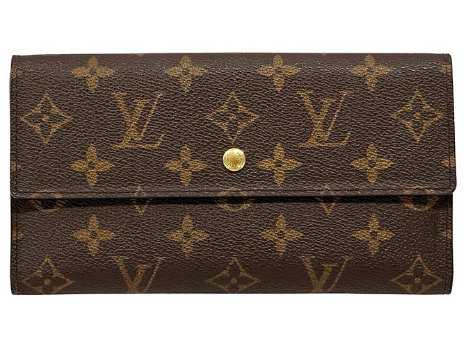 Cartera larga Louis Vuitton Monogram Castaño Monograma