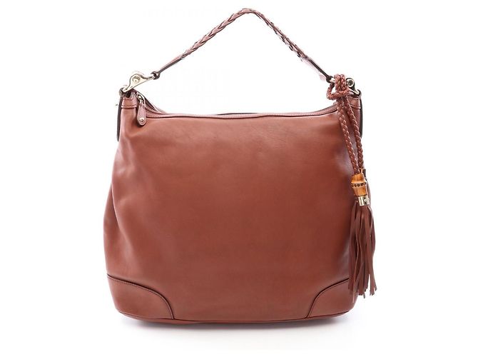 Borsa a Spalla Gucci Bamboo Marrone