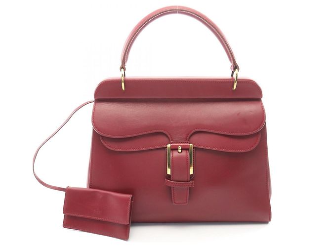 Borsa in pelle bordeaux Gucci Bordò