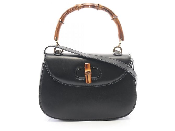 Sac à main 2-Way Gucci Bamboo Noir